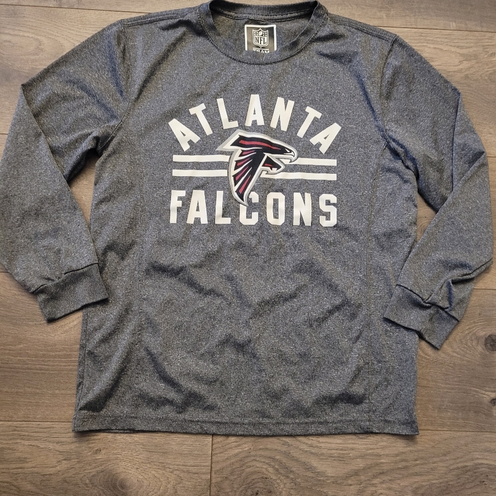 Atlanta Falcons NFL team Apparel Boys long sleeve T Shirt XL 18-20 Gray